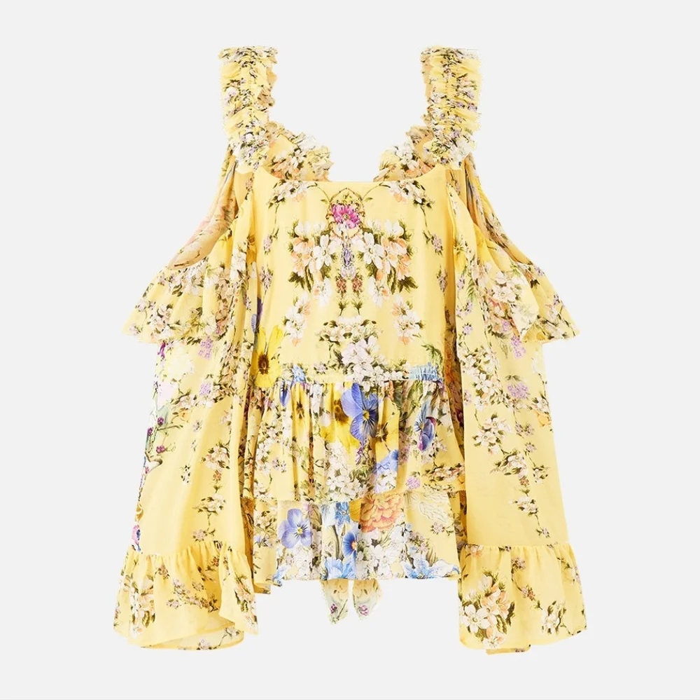 Camilla cold shoulder ruffle top - Picture 7 of 15